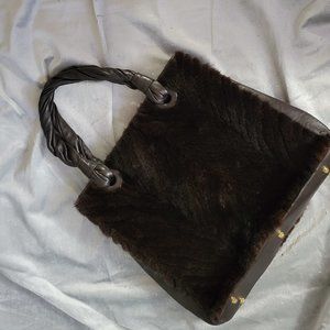 PAOLA MASI MINK LEATHER TOTE EXCELLENT TOTE BAG